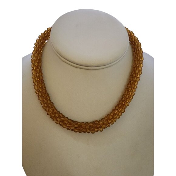 Antique All Crystal Twisted Necklace (A5219) - Picture 1 of 3